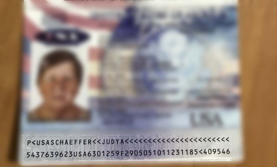 United States passport Examples