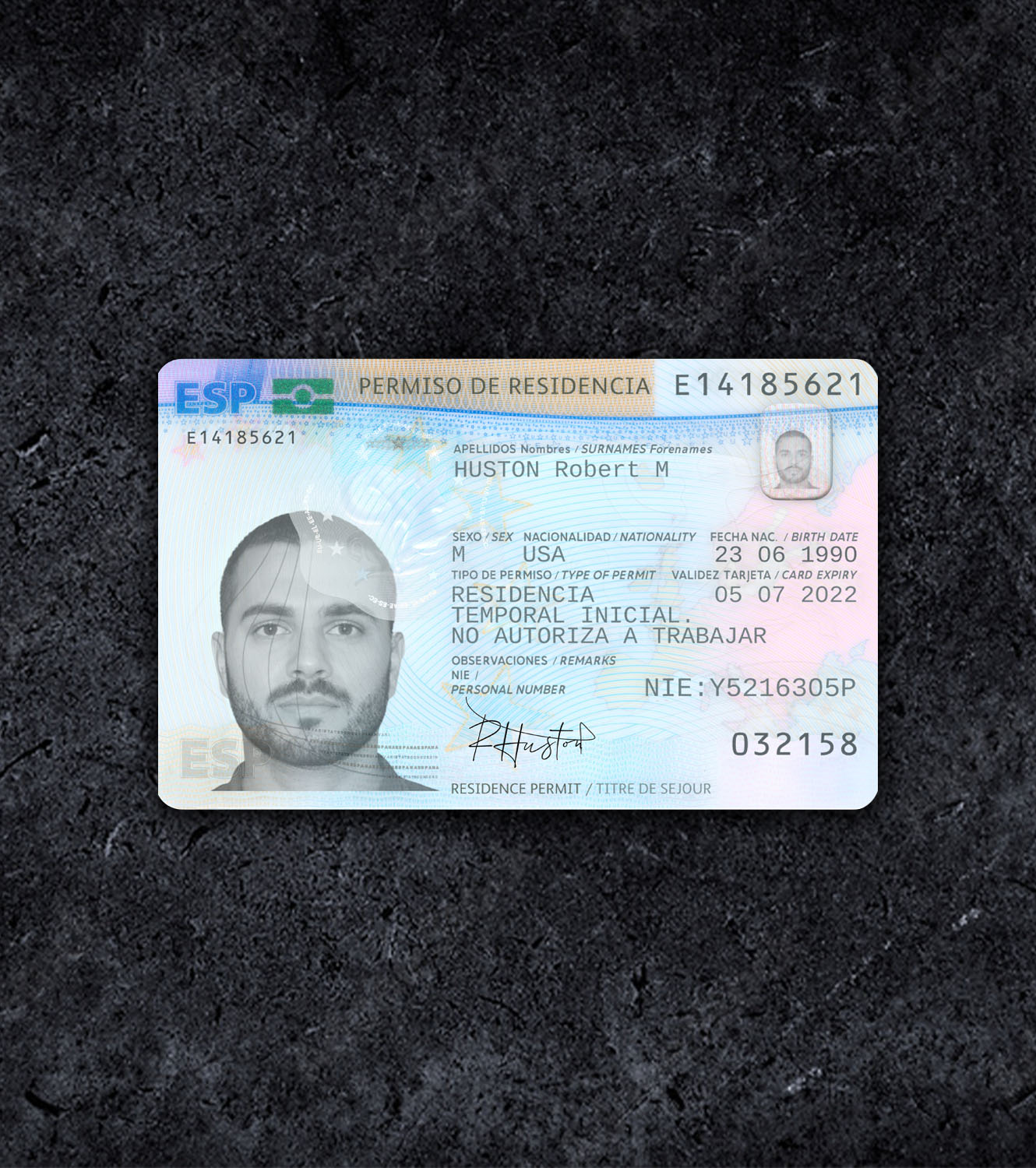 Spain ESP Residence Permit PSD Template - 2020