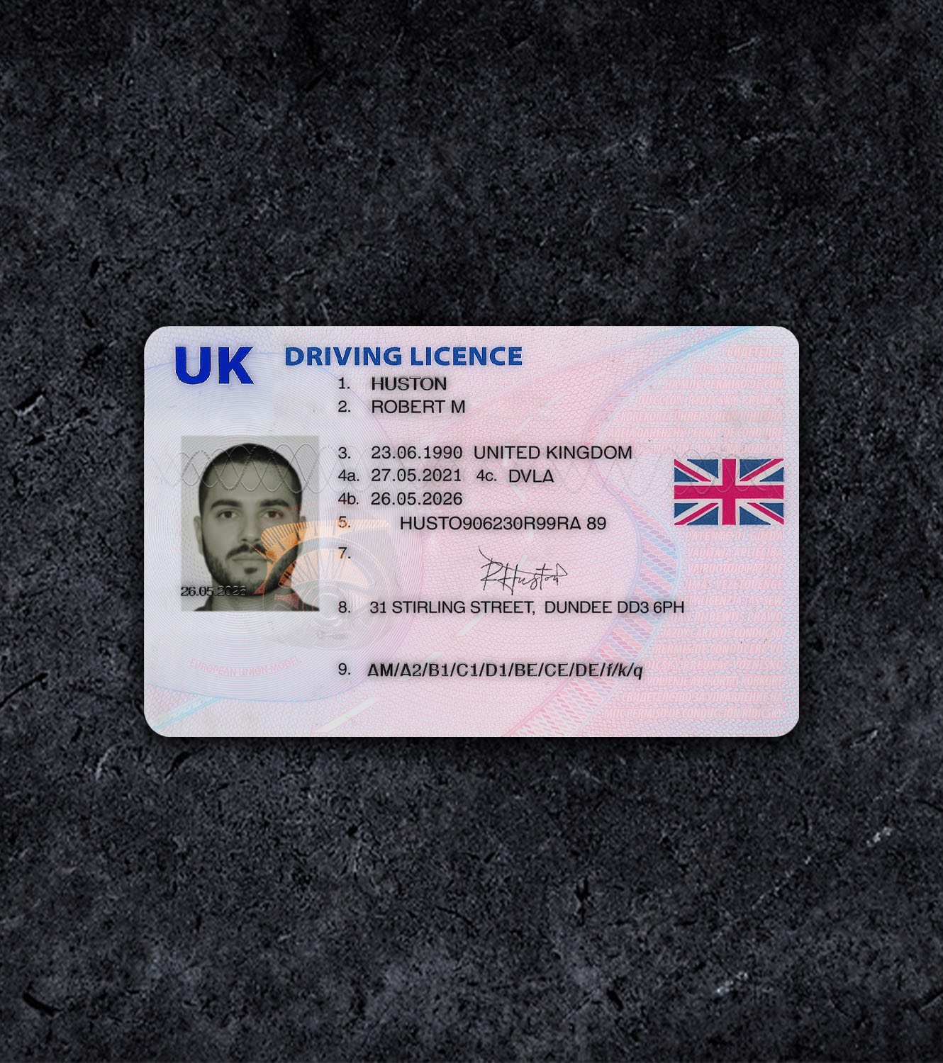 United Kingdom UK Driver License PSD Template - 2021