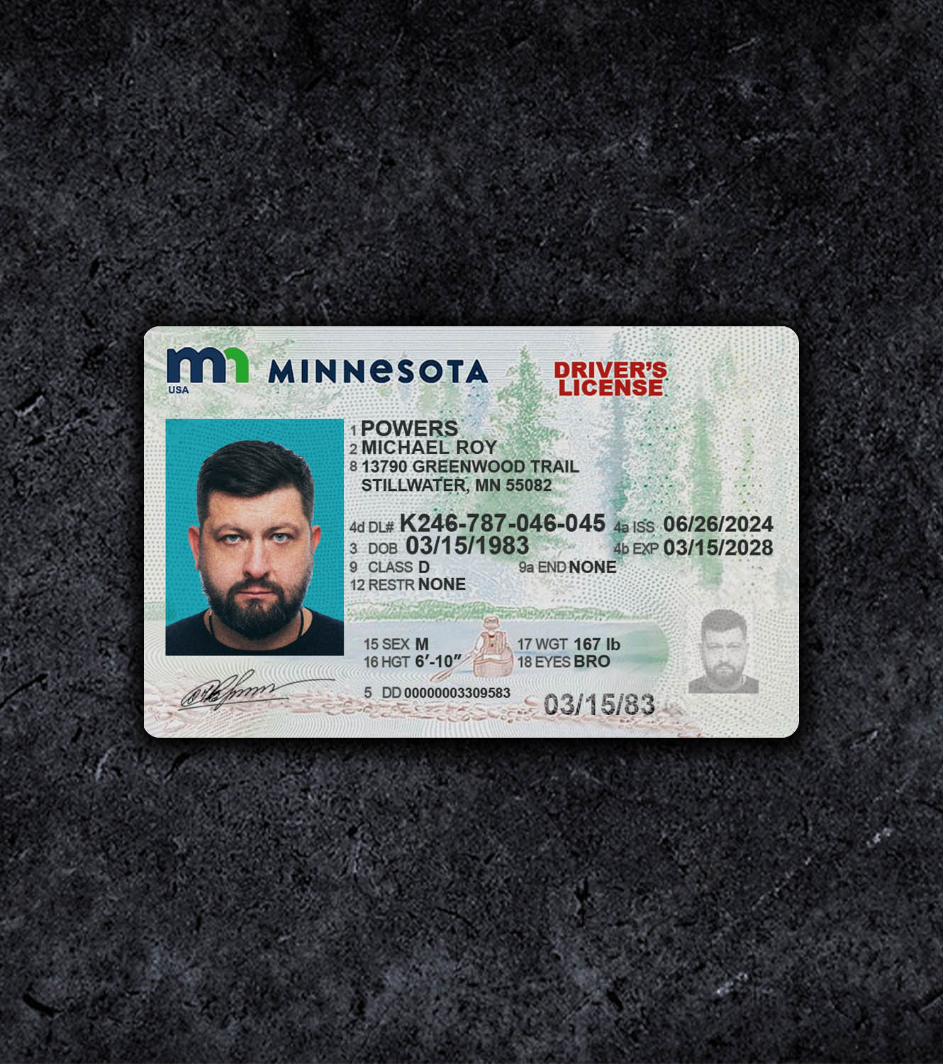 Minnesota MN Driver License PSD Template - 2017