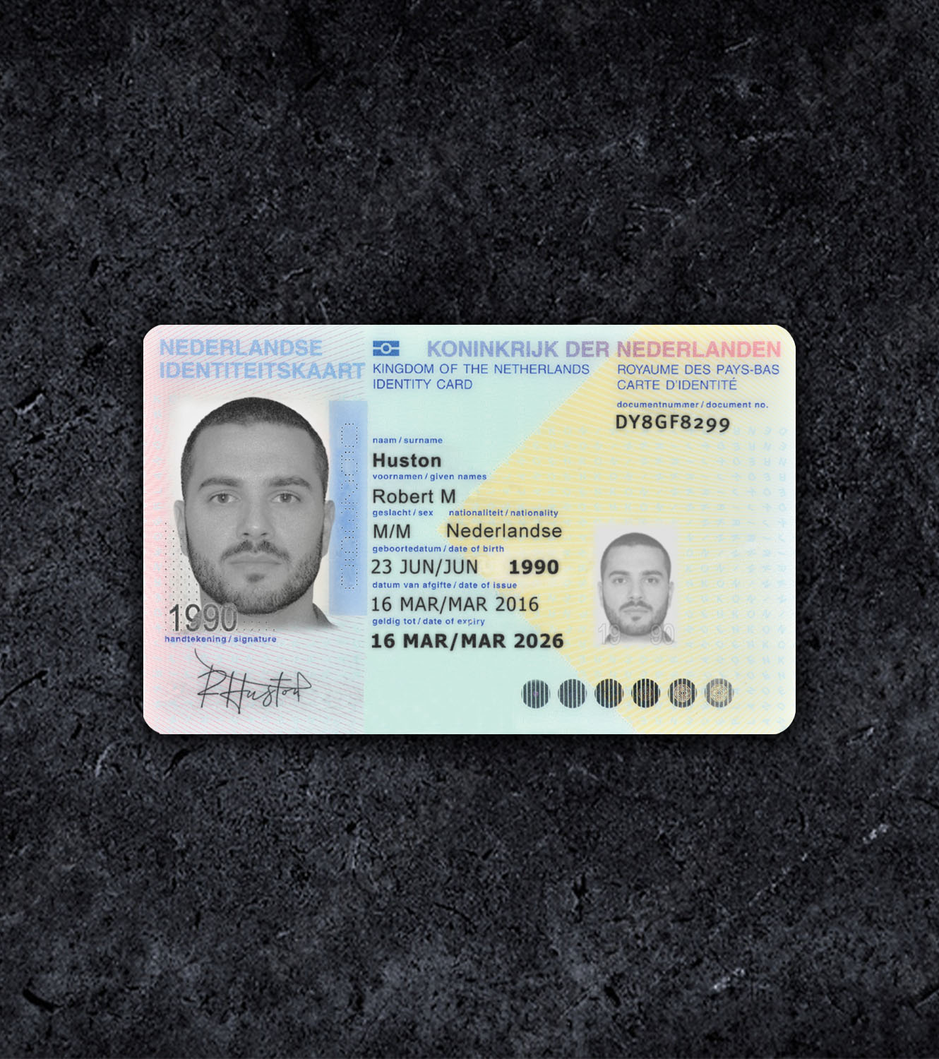 Netherlands NL ID Card PSD Template - 2014